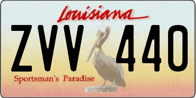 LA license plate ZVV440