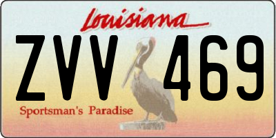 LA license plate ZVV469
