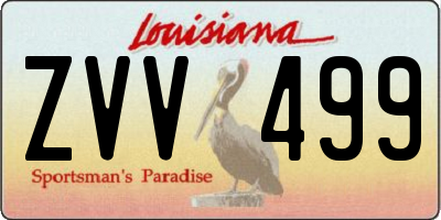 LA license plate ZVV499