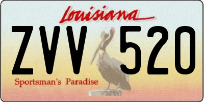 LA license plate ZVV520