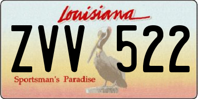 LA license plate ZVV522
