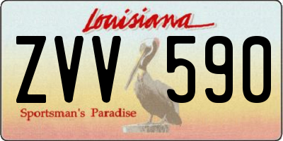 LA license plate ZVV590