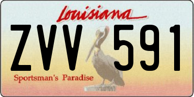 LA license plate ZVV591