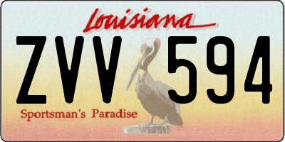 LA license plate ZVV594