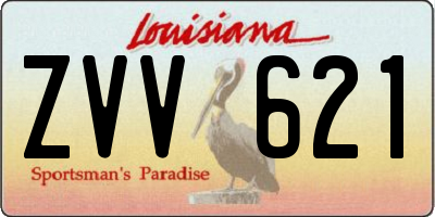 LA license plate ZVV621