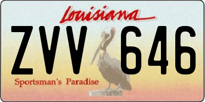 LA license plate ZVV646