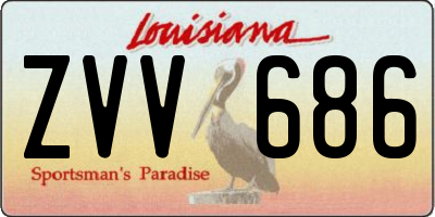 LA license plate ZVV686