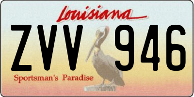 LA license plate ZVV946