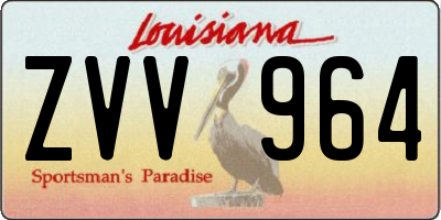 LA license plate ZVV964