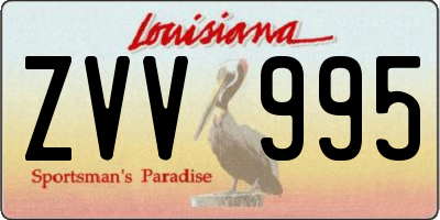 LA license plate ZVV995