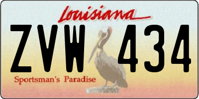 LA license plate ZVW434