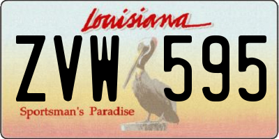 LA license plate ZVW595
