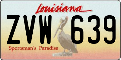 LA license plate ZVW639