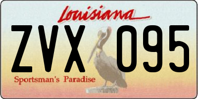 LA license plate ZVX095