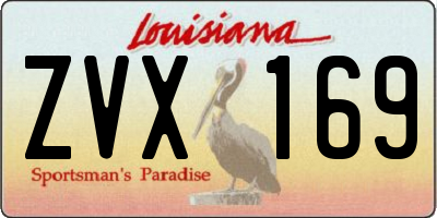 LA license plate ZVX169