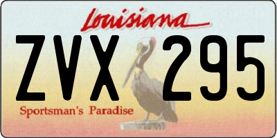 LA license plate ZVX295