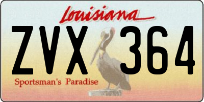 LA license plate ZVX364