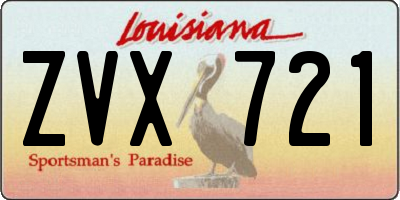 LA license plate ZVX721
