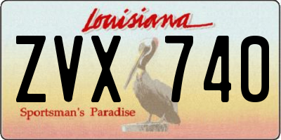 LA license plate ZVX740