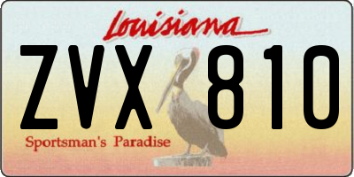 LA license plate ZVX810
