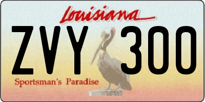 LA license plate ZVY300