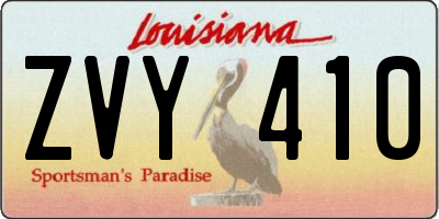 LA license plate ZVY410