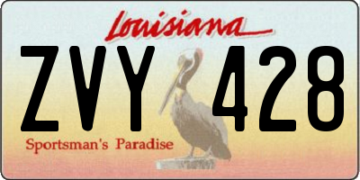 LA license plate ZVY428