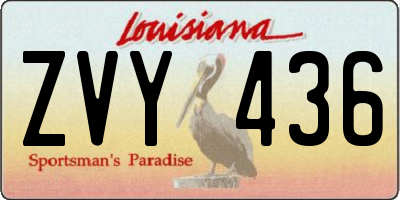 LA license plate ZVY436