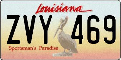 LA license plate ZVY469