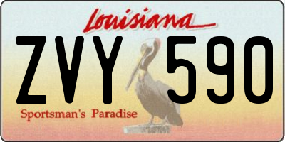 LA license plate ZVY590