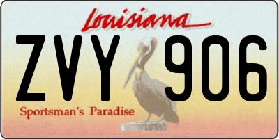 LA license plate ZVY906