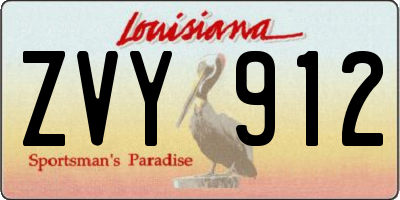 LA license plate ZVY912