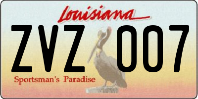 LA license plate ZVZ007