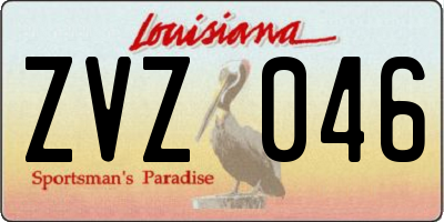 LA license plate ZVZ046