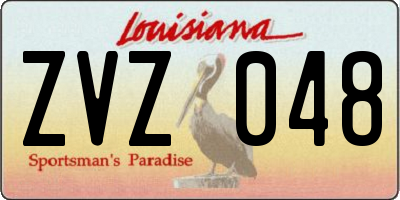 LA license plate ZVZ048