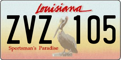 LA license plate ZVZ105