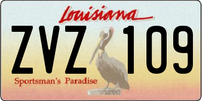 LA license plate ZVZ109