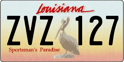 LA license plate ZVZ127