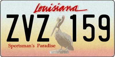 LA license plate ZVZ159