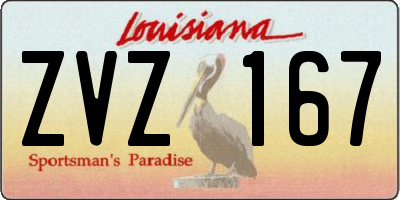 LA license plate ZVZ167