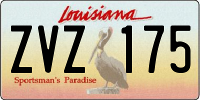 LA license plate ZVZ175