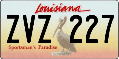 LA license plate ZVZ227