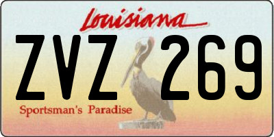 LA license plate ZVZ269