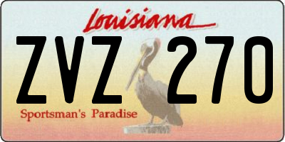 LA license plate ZVZ270