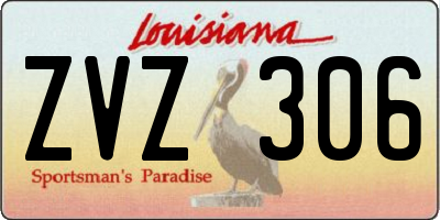 LA license plate ZVZ306