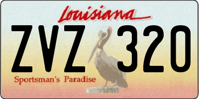 LA license plate ZVZ320