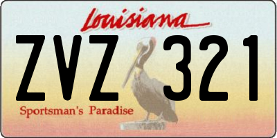 LA license plate ZVZ321