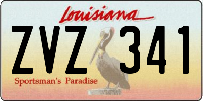 LA license plate ZVZ341