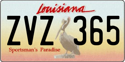 LA license plate ZVZ365
