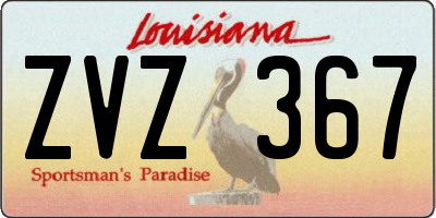 LA license plate ZVZ367